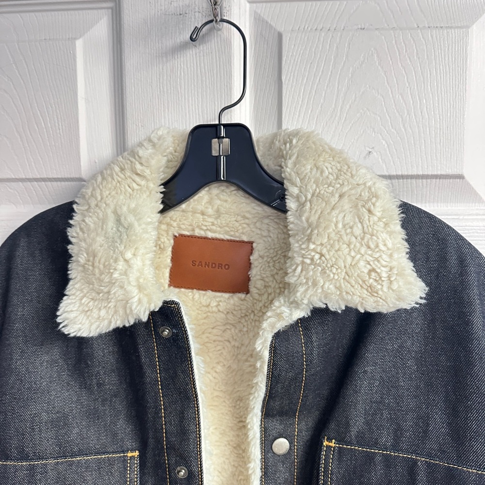 Denim Vintage Shearling Overshirt - Picture 5 of 9
